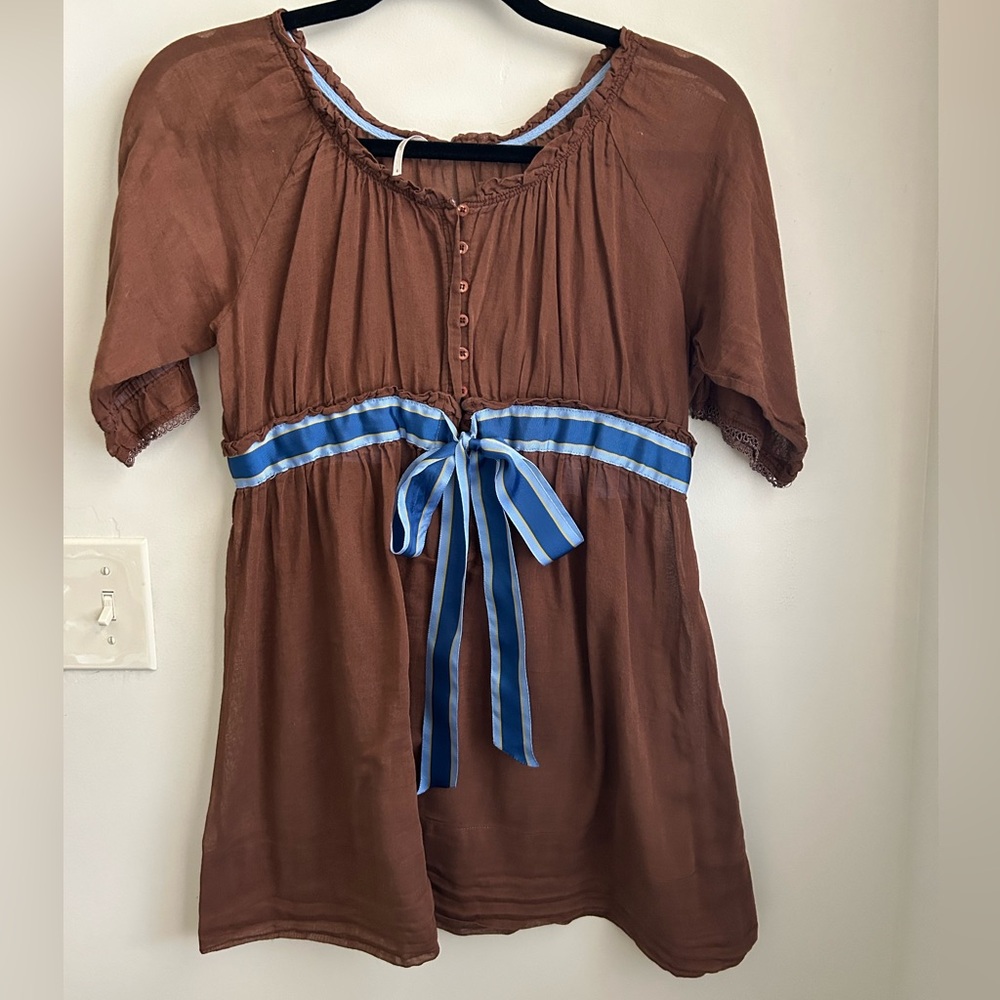 Free People Short Sleeve Tunic Top, size 4